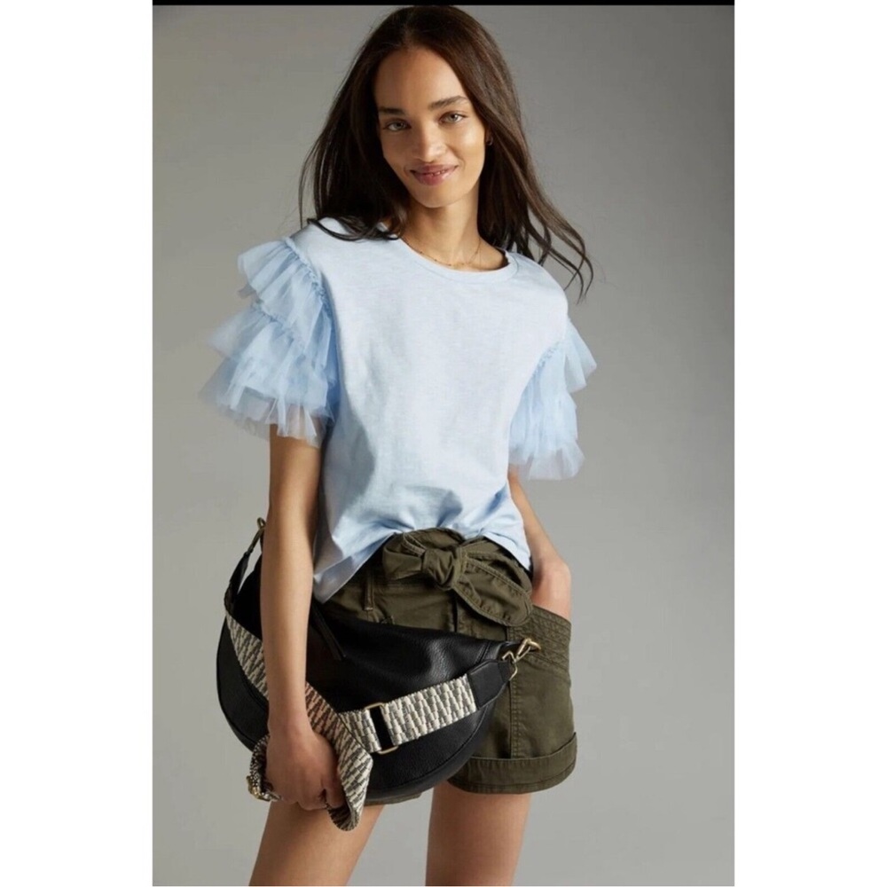 Anthropologie Lea and Violet ruffle top